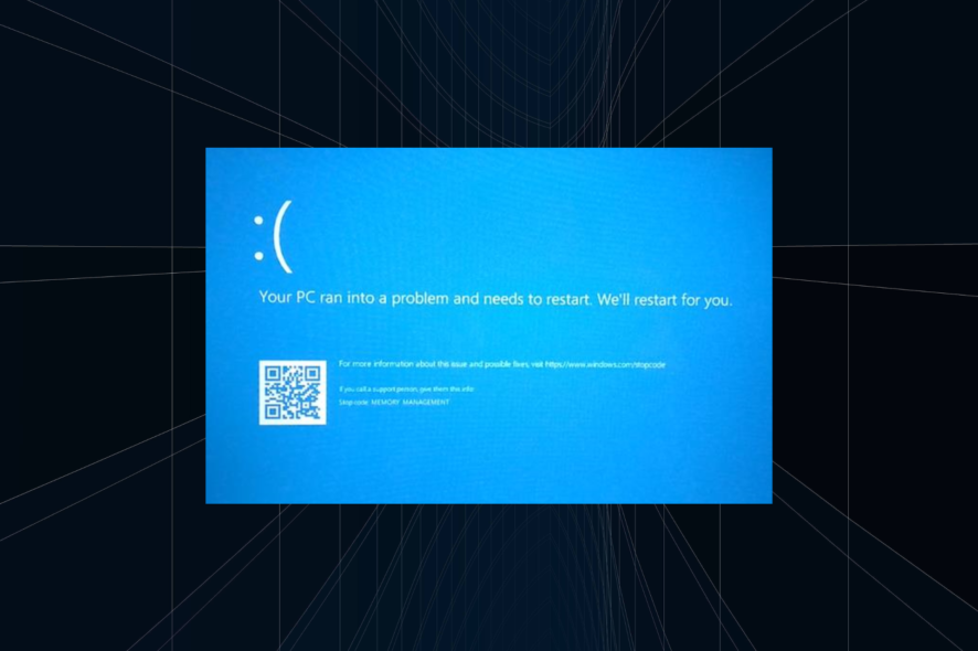 Windows 10/11 메모리 관리 블루스크린 해결 가이드