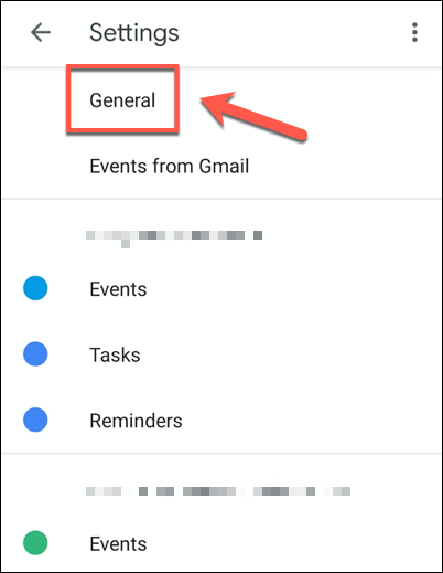 В разделе «Настройки» выберите «Общие»