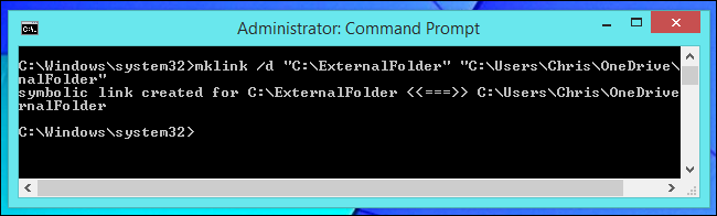 Создание символической ссылки для OneDrive на Windows