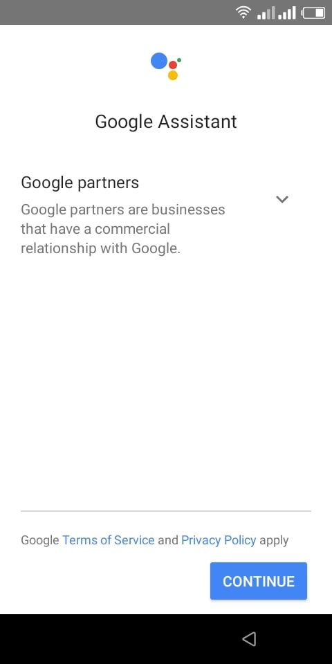 Setting up Google Assistant