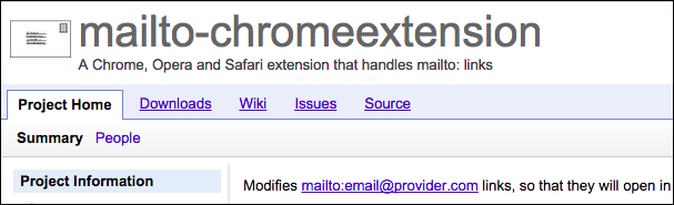 Расширение mailto для Safari — страница загрузки