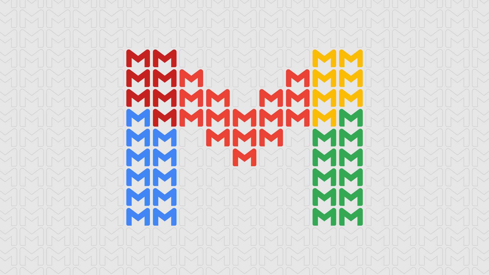 логотип Gmail на фоне узора