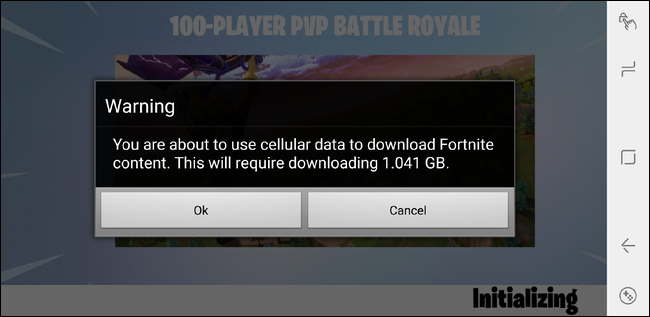 Загрузка и проверка установщика Fortnite на Android