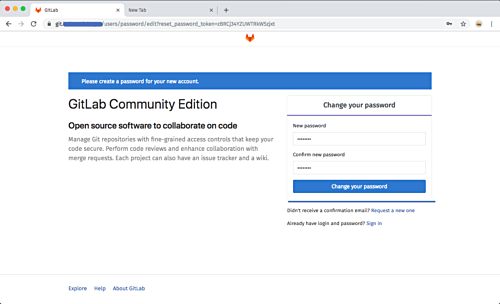 Установка пароля root в GitLab