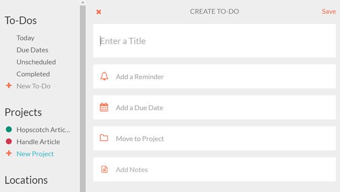 Создание задачи в Handle для Gmail (в Chrome): окно добавления задачи с прикреплённым письмом