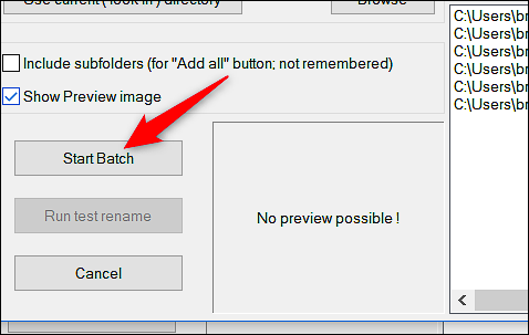 Запуск пакетной обработки изображений в IrfanView