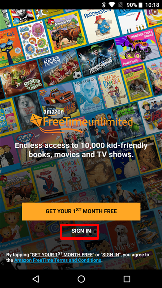 Экран входа и начальная инструкция приложения FreeTime