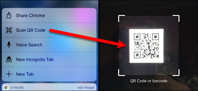 Сканирование QR‑кодов в Chrome на iPhone