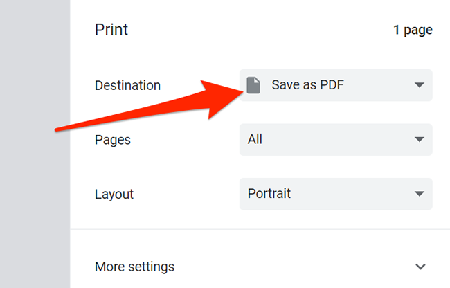 Окно печати в Windows с выбором Сохранить как PDF