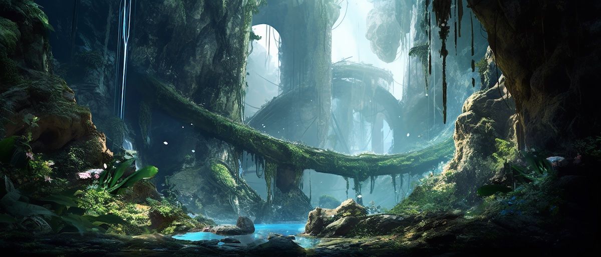 Пример ультрашироких обоев MidJourney