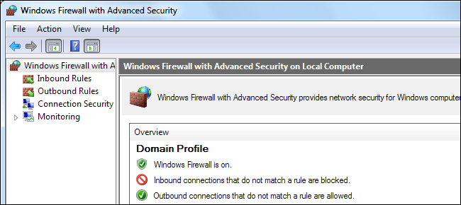 Продвинутые правила брандмауэра в Windows