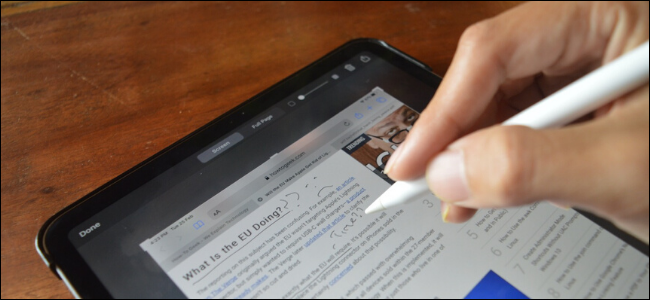 Скриншоты и аннотации Apple Pencil на iPad