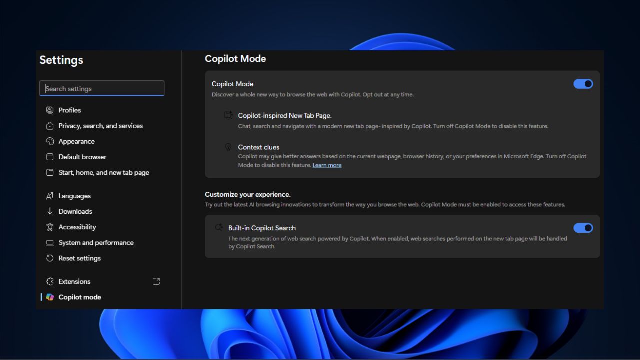 Desactivar Copilot en Microsoft Edge