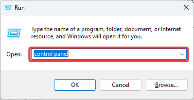 Открытие Панели управления Windows