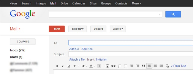 Вернуть старое окно создания письма в Gmail