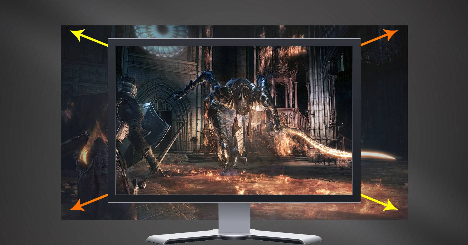 изображение монитора в высоком разрешении