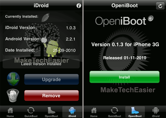 Установка OpeniBoot в Bootlace