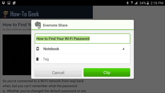 Настройка отправки страницы в Evernote через Dolphin