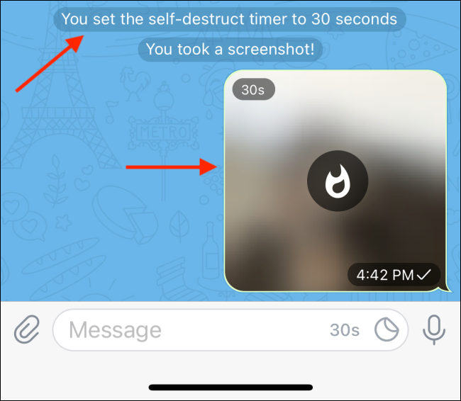 Отправка самоудаляющегося сообщения в Telegram