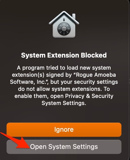 Открыть системные настройки