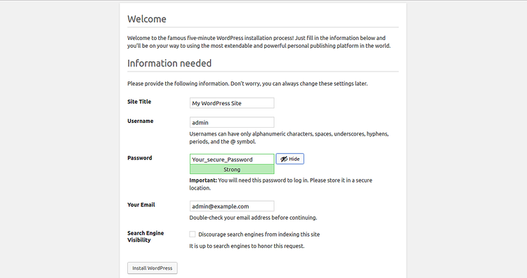WordPress + Nginx на CentOS 8 — установка и SSL