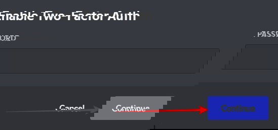 Saisie mot de passe Discord PC