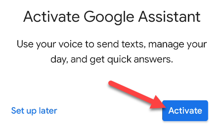 Подтвердите «Активировать».