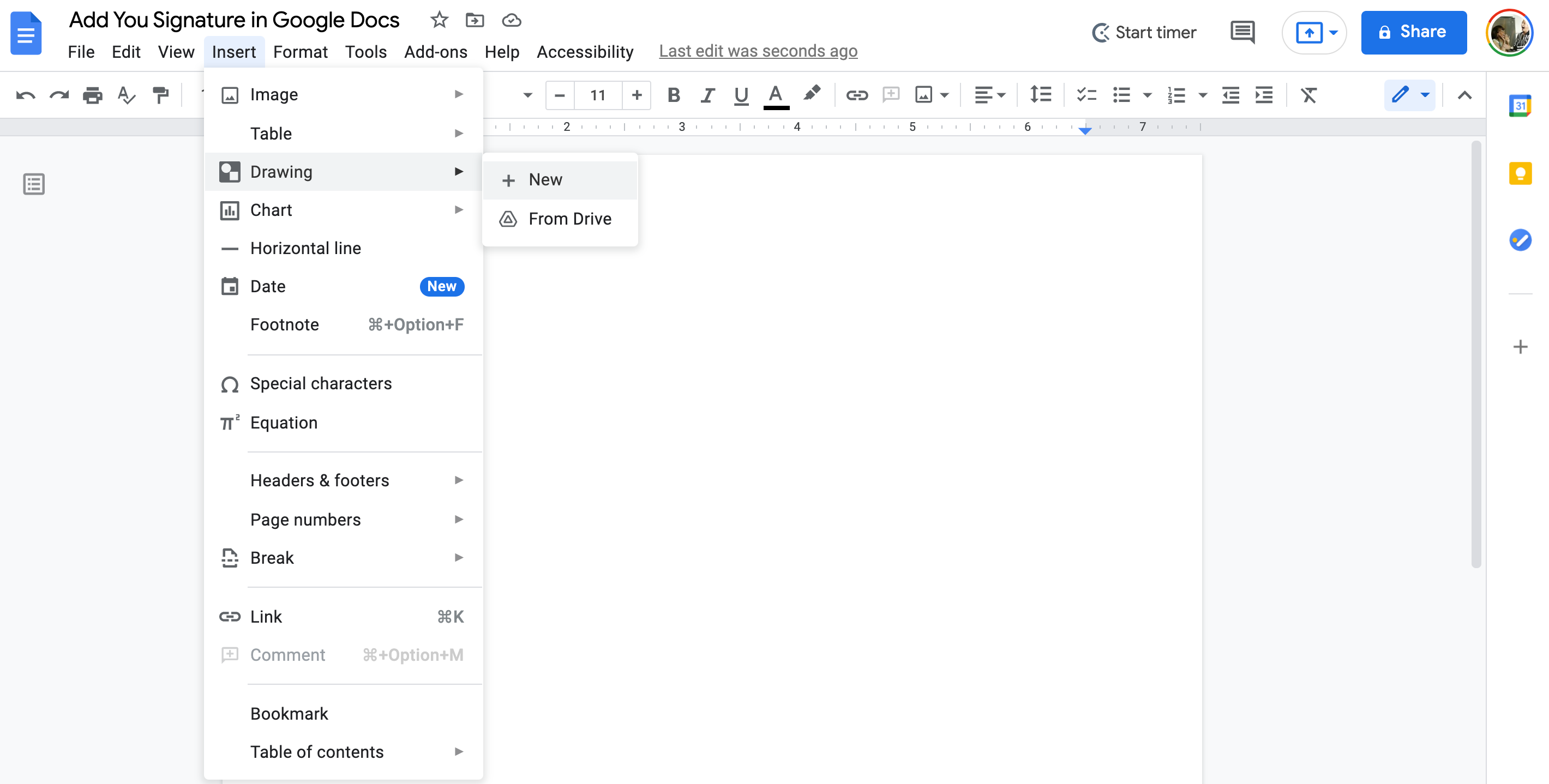 Как добавить цифровую подпись в Google Docs