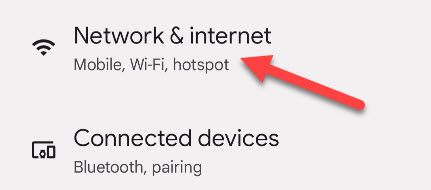 Откройте Network and Internet.