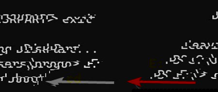 cd boot 명령 실행 화면