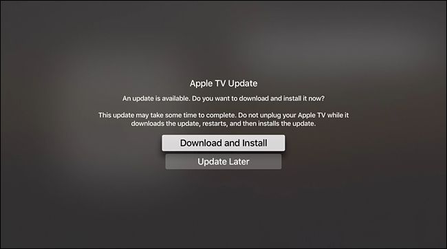 Подтверждение: опция «Загрузить и установить» для начала обновления