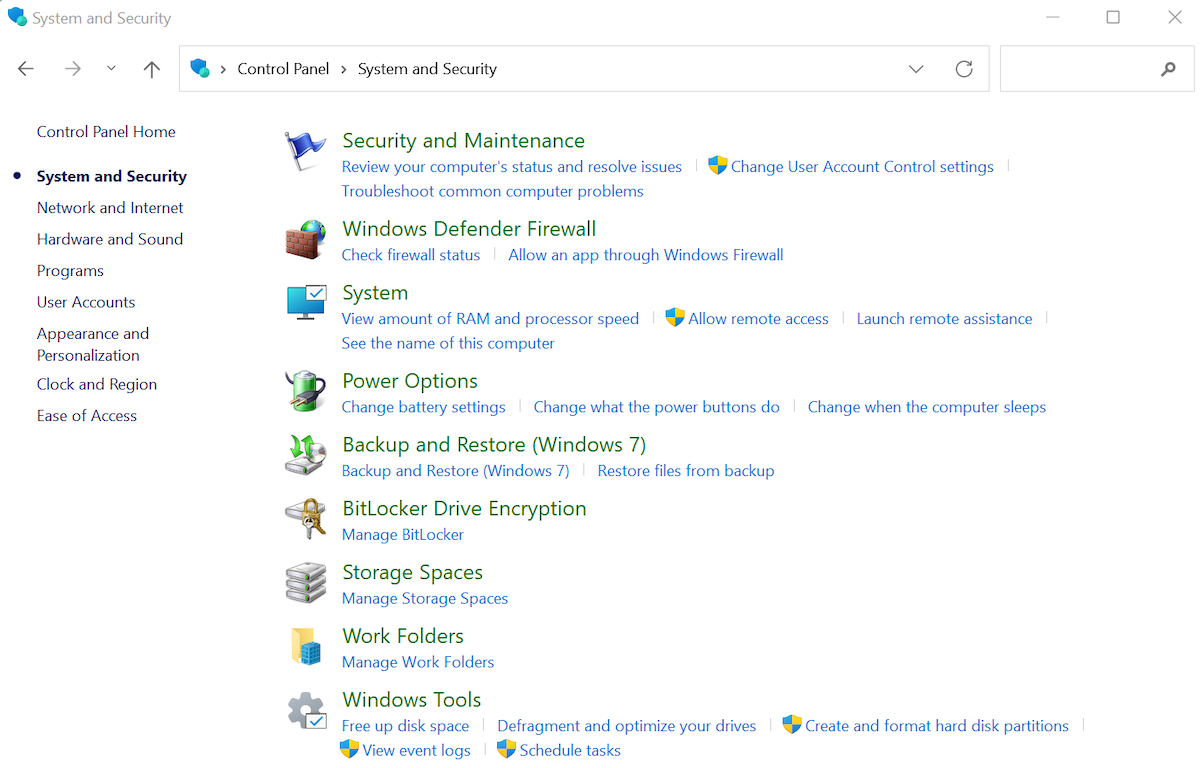 Панель управления в Windows 11 — экран настроек