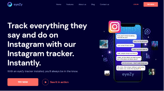 Логотип eyeZy и элементы управления