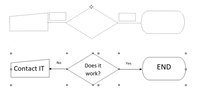 Перемещение сгруппированного объекта