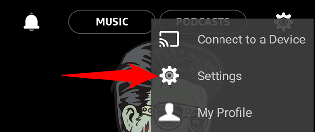 В меню выберите Настройки