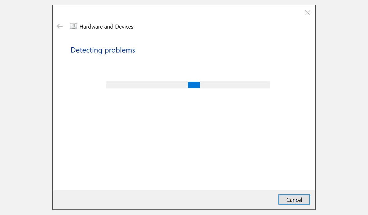 troubleshooter detecting problems