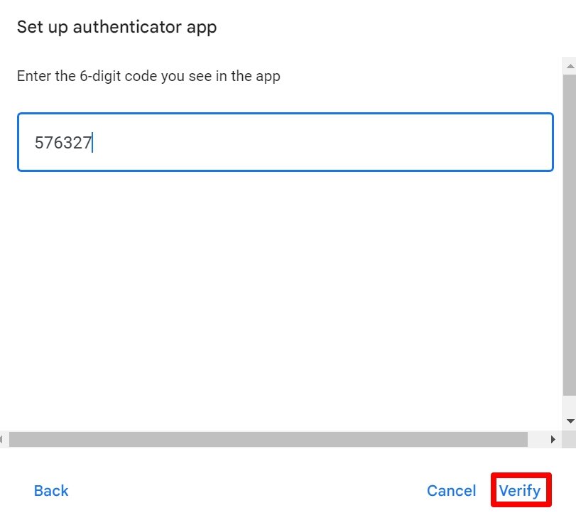 подтвердите код из аутентификатора