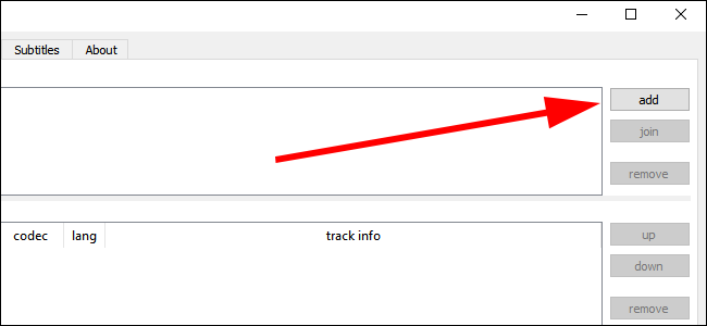 Интерфейс tsMuxeR: добавление видеофайла