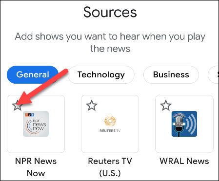 Нажмите звёздочку, чтобы добавить передачу в брифинг