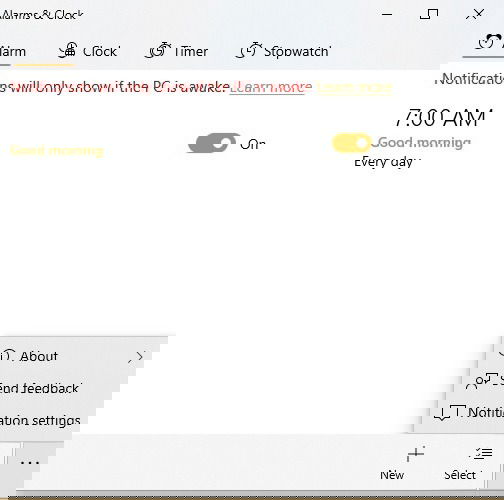 Создание будильника: кнопка плюс и переключатель включения