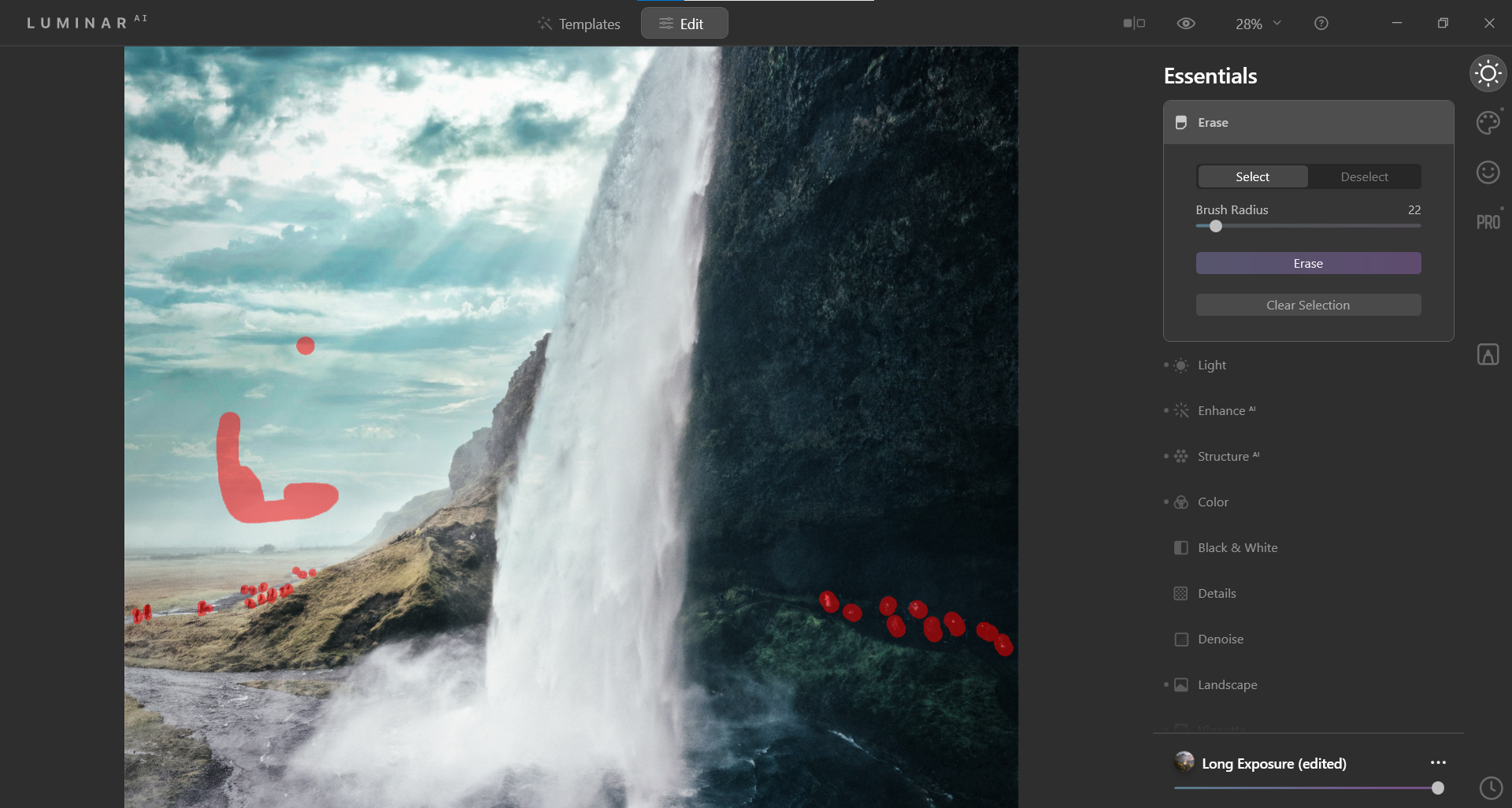 инструмент стирания