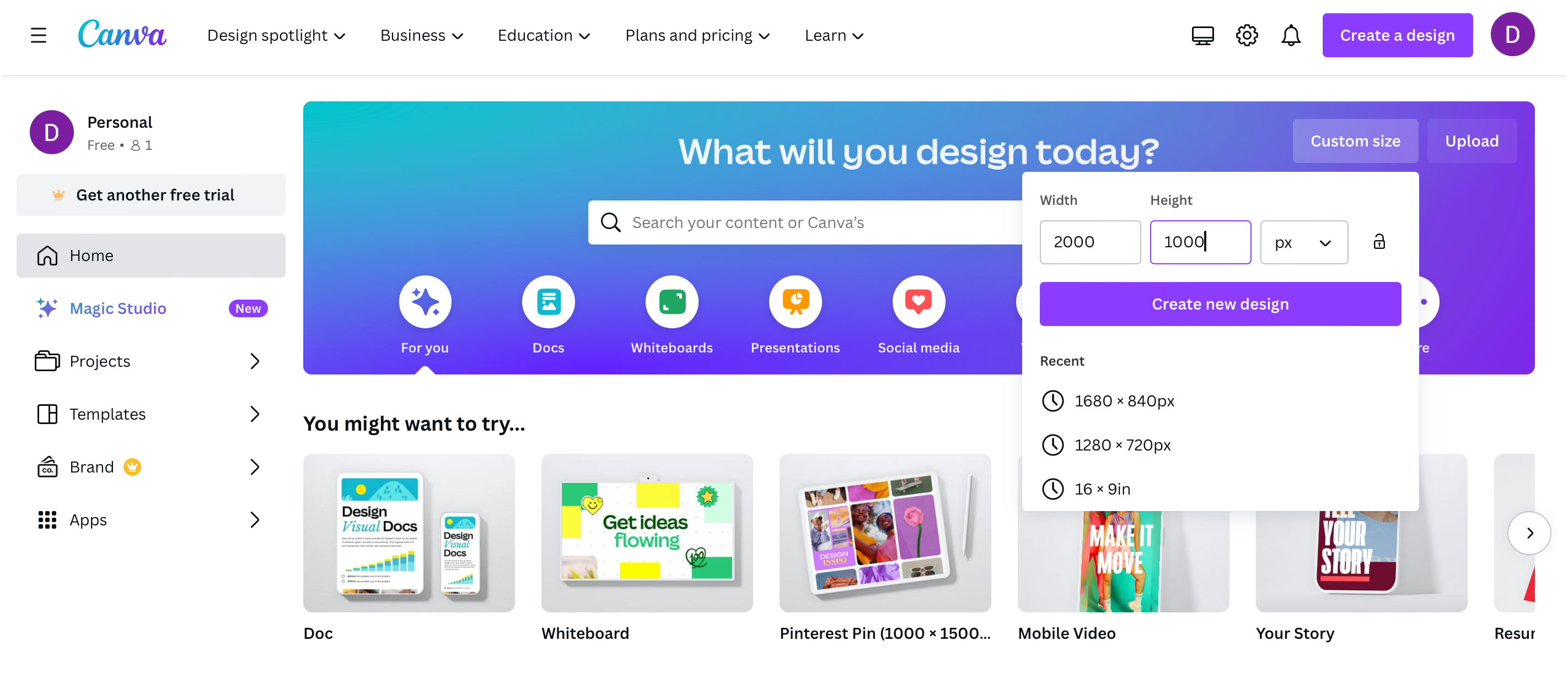Создание дизайна в Canva