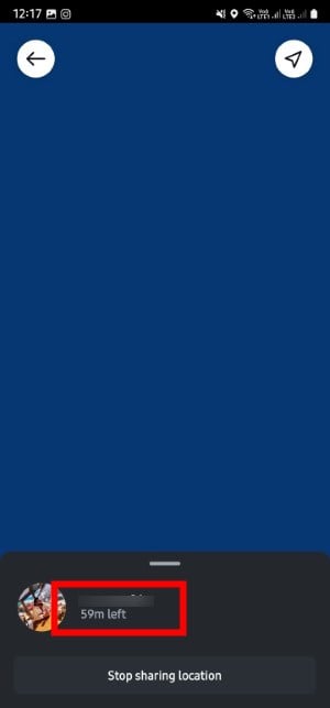 Таймер оставшегося времени для живого местоположения