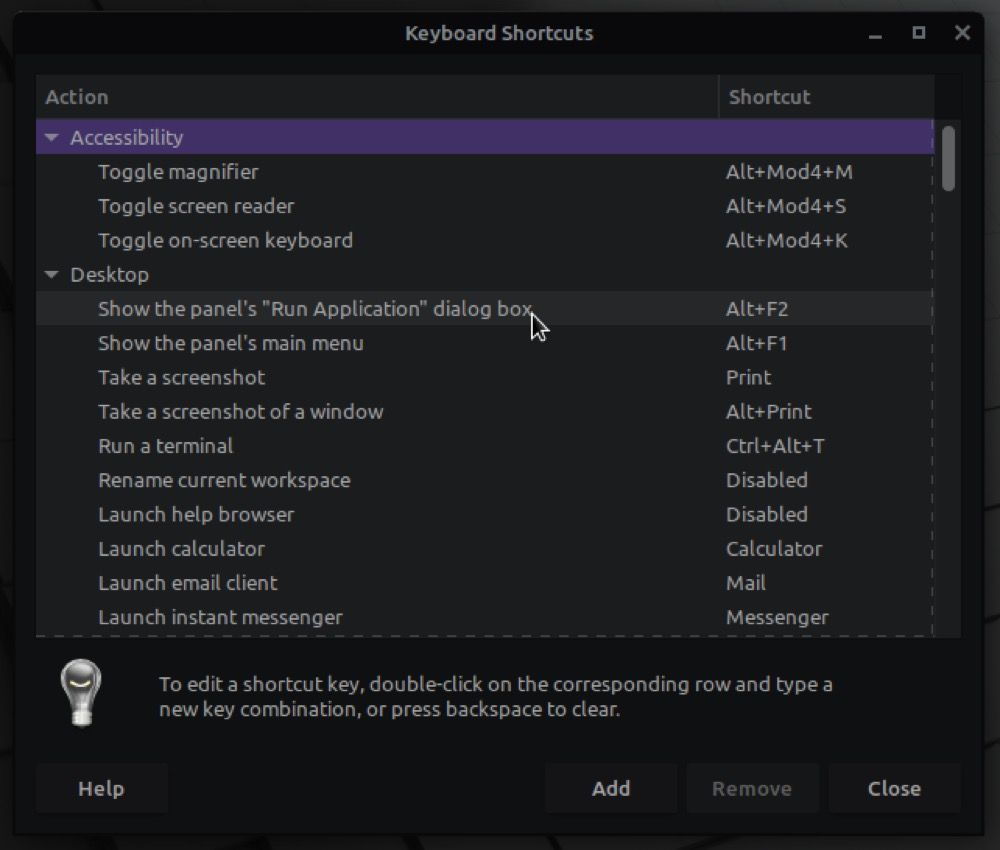 Создание сочетания клавиш для Flameshot