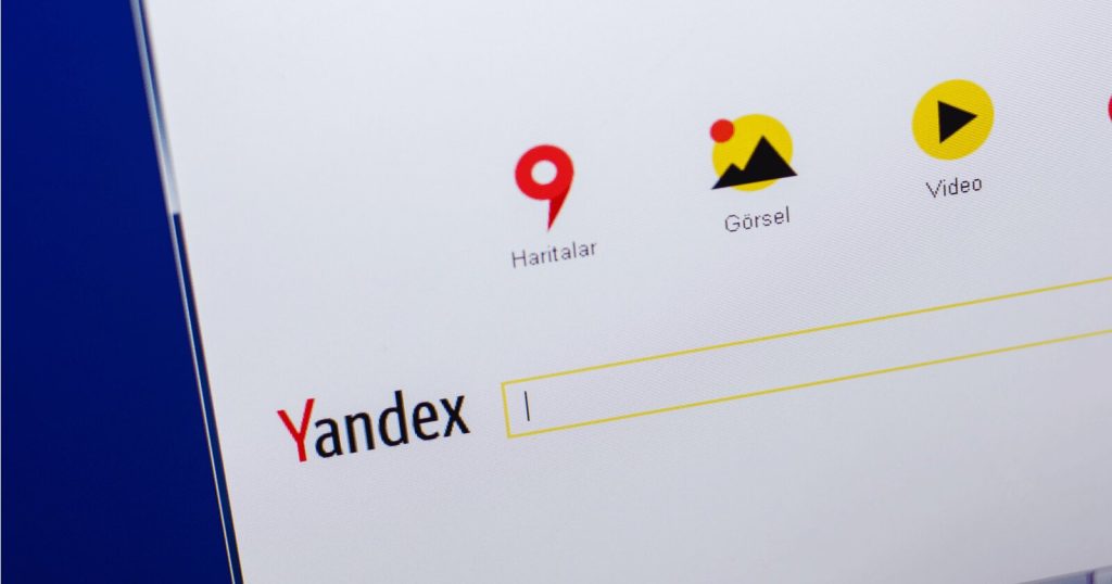 Résultats de recherche d'images Yandex montrant vignettes