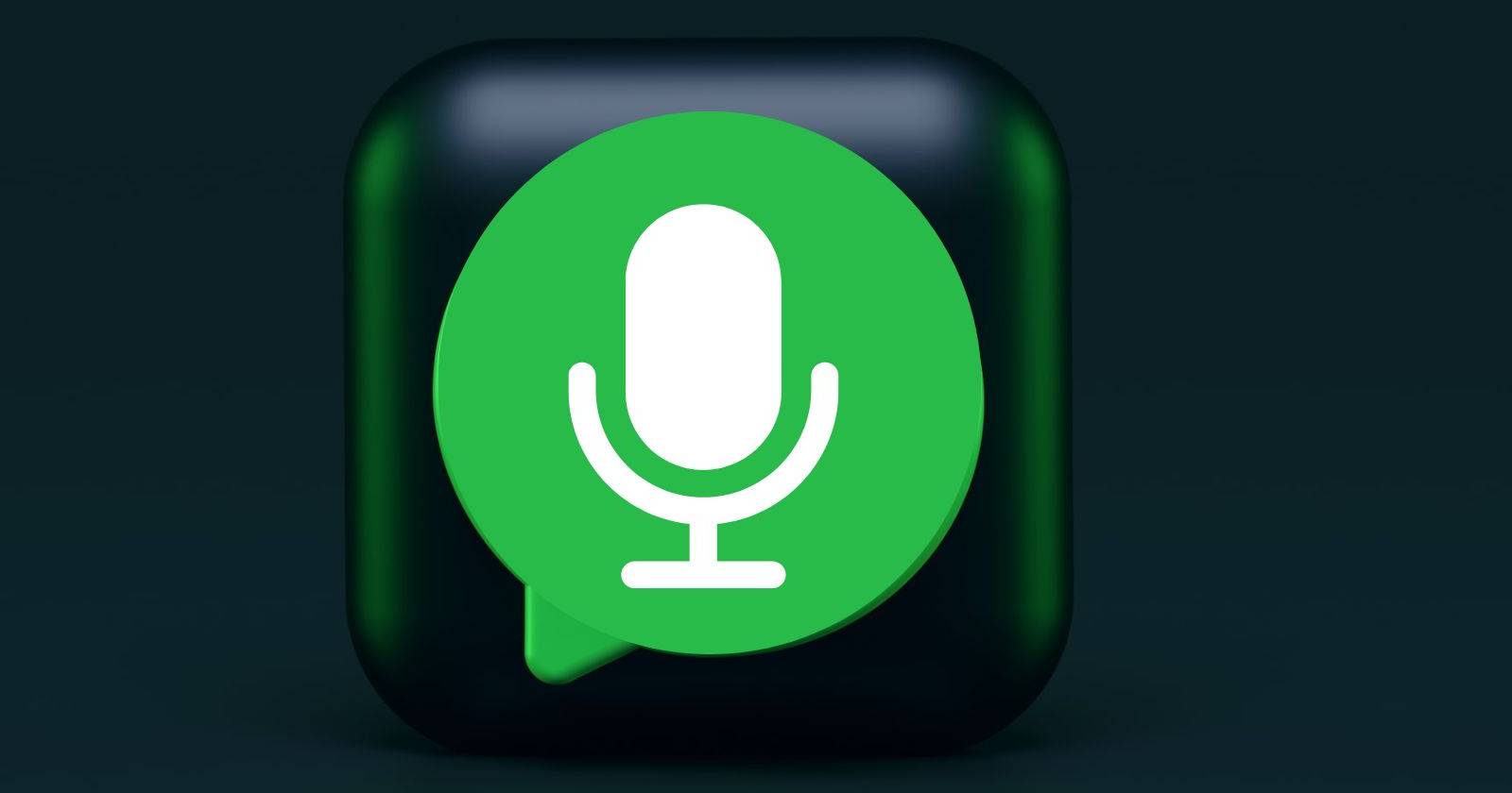 Логотип WhatsApp с заменённым микрофоном