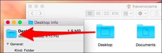 Пример нового значка папки после вставки изображения из буфера обмена