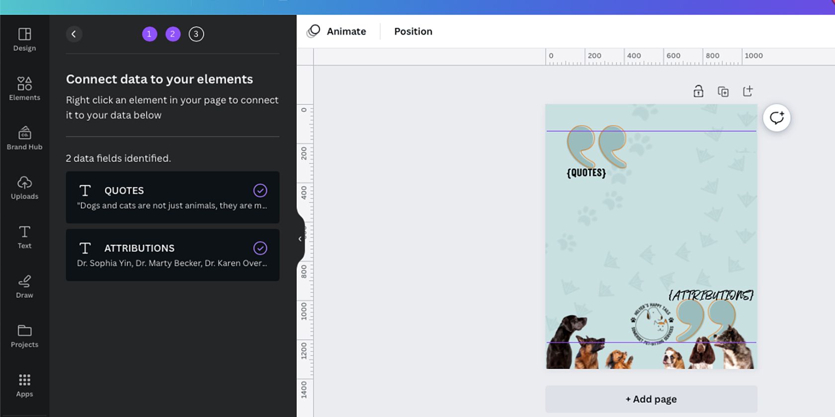 Импорт CSV в Canva.