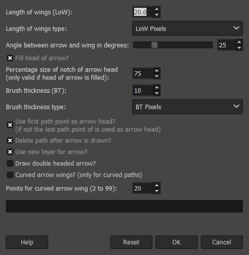 gimp-arrows-settings