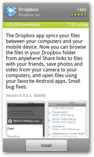 Dropbox auf Android nutzen
